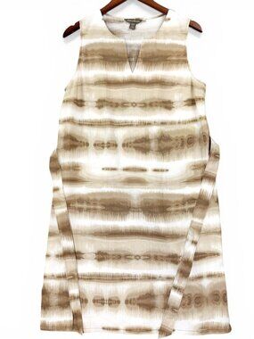 Tommy Bahama 100% Linen Dress Tan Tie Dye Medium